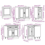 ZNTS 11 Piece Kitchen Cabinet Set Porto White Engineered Wood 3314931