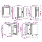 ZNTS 11 Piece Kitchen Cabinet Set Porto White Engineered Wood 3314931