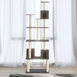Cat Tree with Sisal Scratching Posts Dark Grey 188 cm 171490