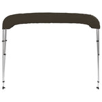 ZNTS 3-bow Bimini Top Black 183x160x137 cm 94803