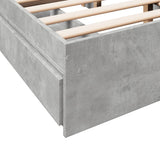 Bed Frame with Drawers without Mattress Concrete Grey 140x190 cm 3280688
