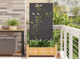 Garden Privacy Screen Black 50 x 140 cm Cold-rolled steel 876322