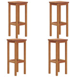 Bar Stool Set of 4 Natural wood 3115989
