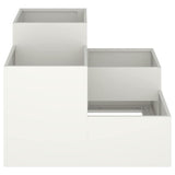 Garden Planter White 80 x 80 x 60 cm Steel 865856