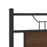 Bed Frame without Mattress Brown Oak 140x200 cm Engineered Wood 4106999