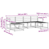 Outdoor Sofa Set 6 pcs Natural Solid Acacia Wood 3385430