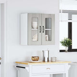 Kitchen Wall Cabinet with Glass Door Kalmar Grey Sonoma Engineered Wood 853673