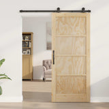 Sliding Door ORKDAL Natural 86 x 198.5 cm Solid Pine Wood 3445492