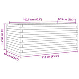Garden Planter White 110x60x46 cm Solid Wood Pine 3282460