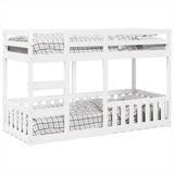 Bunk Bed White 75x190 cm Solid Wood Pine 3308596