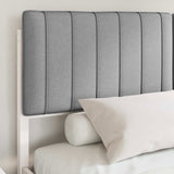 Bed Frame with Upholstered Headboard Light Grey 150 x 200 cm 3398228