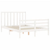 Bed Frame without Mattress White 120x200 cm Solid Wood Pine 3193787