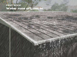 11.3 x 9.2ft Lean to Metal Garden Shed, Outdoor Galvanised Tool Storage House with Double Sliding T3398P320203