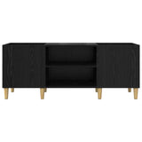 Record Cabinet Black Oak 121 x 38 x 48 cm Engineered Wood 881473