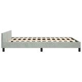 Bed Frame without Mattress Light Grey Queen Velvet 347606