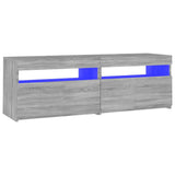 TV Cabinet with LED Lights Grey Sonoma 120x35x40 cm 815673