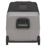 Cool Box with Wheel and Adapter Black & Grey 50 L PP & PE 3154657