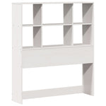 ZNTS Bookcase Bed without Mattress White 75x190 cm Small Single Solid Wood 3323831