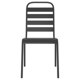 5 Piece Garden Dining Set Anthracite Steel 3187991