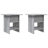 Bedside Table 2 pcs Grey Sonoma 41 x 40 x 45 cm Engineered Wood 8000447