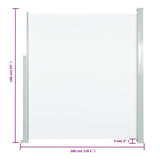 Patio Retractable Side Awning 160x300 cm Cream 317881