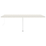 Manual Retractable Awning with LED 600x300 cm Cream 3069602
