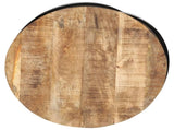 Coffee Table Black 60x60x40 cm Solid Rough Mango Wood 321935