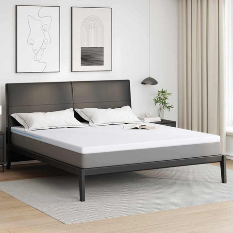 Mattress Pad White 200 x 200 cm Gel Memory Foam 4106285