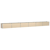 Planter Ivory 580 x 50 x 45 cm Galvanised Steel 42018108