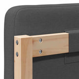 Upholstered Headboard Brown and Dark Grey 80 cm Solid Pine Wood 880094