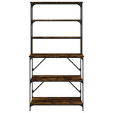 Baker's Rack 6-Tier Smoked Oak 90x40x180 cm Engineered Wood 834222