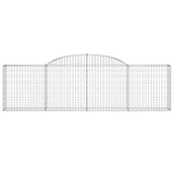 Arched Gabion Baskets 5 pcs 300x30x80/100 cm Galvanised Iron 3146506