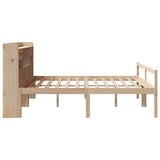 Bookcase Bed without Mattress 180x200 cm Super King Solid Wood Pine 3322061