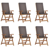 Garden Chair 6 pcs Brown and Grey 57 x 71.5 x 104 cm 3375767