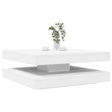 Coffee Table 360-Degree Rotatable White 90x90x34.5 cm 3321351
