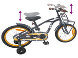 Kids Bike 16 Inches for 4-6 Years Old Dark Grey 42009309