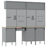 Work Cabinet Set with Drawer with Storage Manual 10 pcs Red 3321475