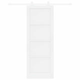 Sliding Door White 78 x 211 cm Solid Pine Wood 3333389