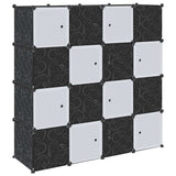 Storage Cube Organiser with 16 Cubes and Hanging Rods PP 4019584