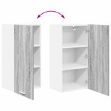 Hanging Cabinet with Door Grey Sonoma and White 40 x 31 x 80 cm 884263