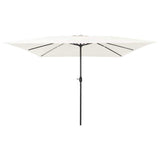 Garden Parasol Sand 295 x 295 x 245 cm Polyester and Steel 42003652