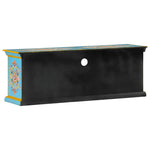 TV Cabinet Blue 110x30x40 cm Solid Wood Mango 353908