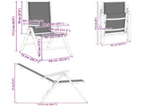 Reclining Garden Chairs 2 pcs Black 58 x 73 x 111.5 cm 42030041