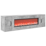Electric Fireplace Concrete 155 x 30 x 44 cm Engineered wood 8021018