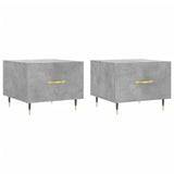 Coffee Tables 2 pcs Concrete Grey 50x50x40 cm Engineered Wood 829357
