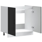 Sink Base Cabinet Kalmar Black 80x46x81.5 cm Engineered Wood 853448