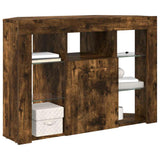 Corner LED TV Cabinet Smoked Oak 100x40x68cm Engineered Wood 889790