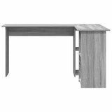 Desk with Shelf Grey Sonoma 142 x 102 x 73 cm Engineered Wood 869295
