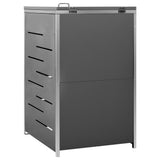 Single Wheelie Bin Shed 69x77.5x112.5 cm Stainless Steel 149554