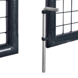 Mesh Garden Gate Galvanised Steel 300x150 cm Grey 143365
